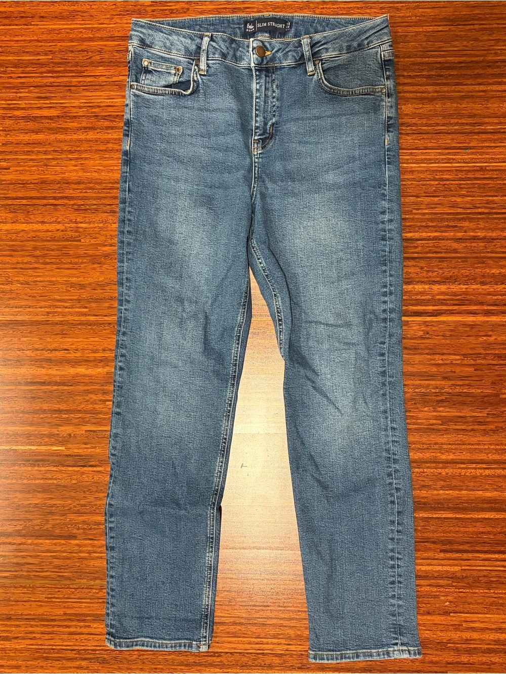 Boden Slim Straight Denim Jeans Blue US 10R UK 14R medium wash